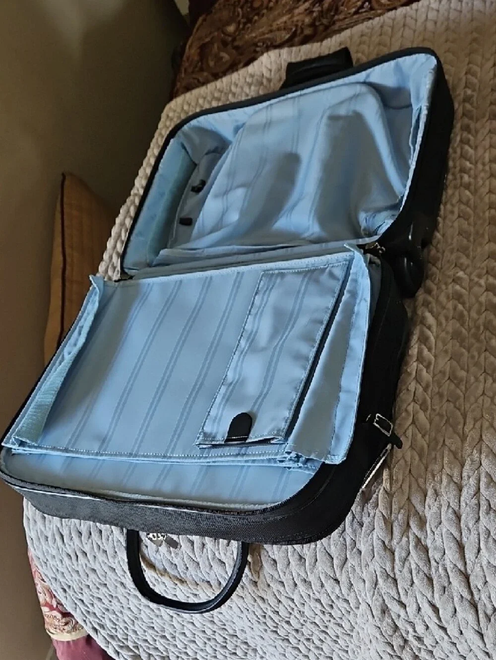 Tumi Black Laptop Briefcase with Silver Trim